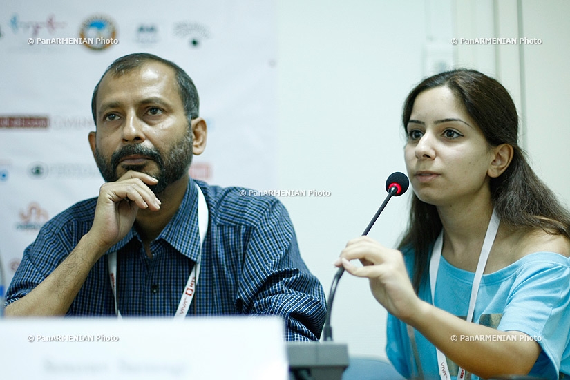 Press conference of Sourav Sarangi & Tamara Gurchiani within the frameworks of Golden Apricot 10th Film Festival 