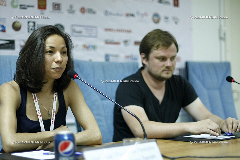 «Золотой абрикос»: Пресс-конференция Евгении Монтана Ибанес и Линаса Микуты
