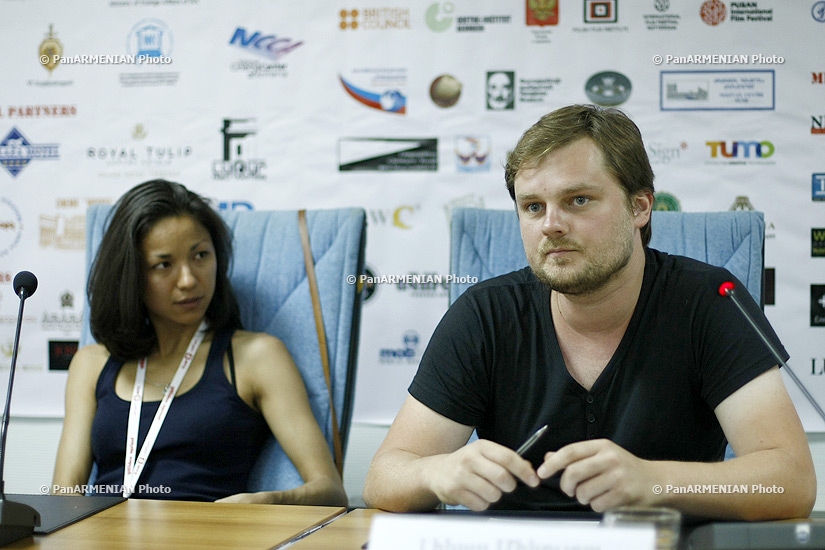 Press conference of Eugenia Montana Ibanes & Linas Mikuta within the frameworks of Golden Apricot 10th Film Festival