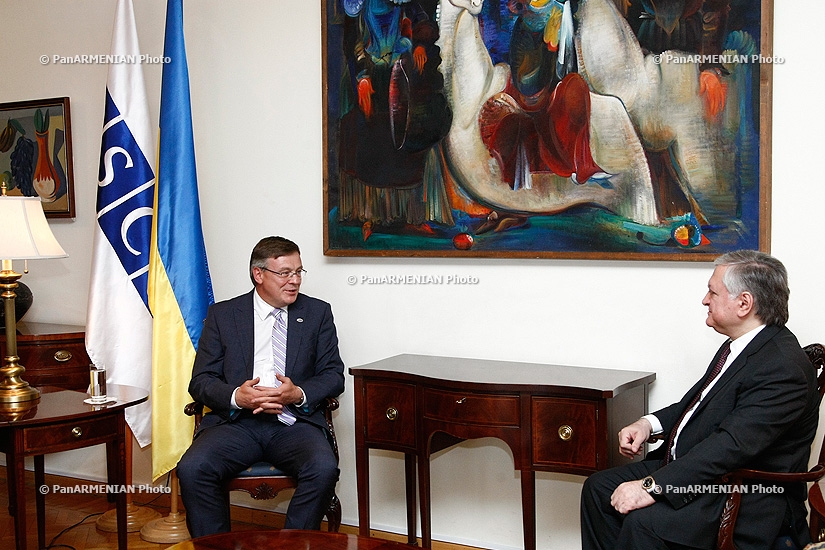 RA Minister of Foreign Affairs Edward Nalbandyan receives OSCE Chairperson, Ukrainian Foreign Minister Leonid Kozhara