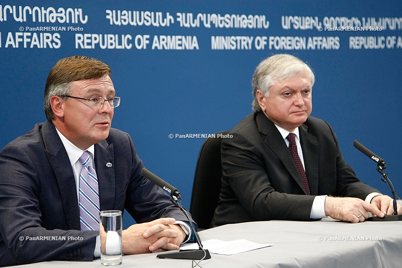 Joint press conference of RA Minister of Foreign Affairs Edward Nalbandyan and  OSCE Chairperson, Ukrainian Foreign Minister Leonid Kozhara