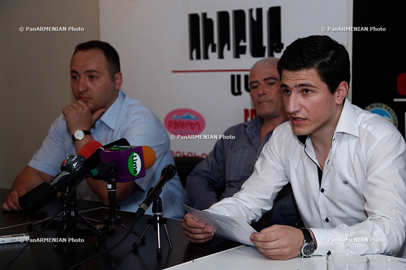 Press conference of Artavazd Sarukhanyan, Vladimir Arakelyan and Hayk Ghazaryan