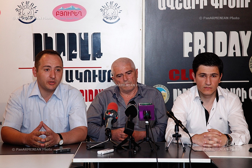 Press conference of Artavazd Sarukhanyan, Vladimir Arakelyan and Hayk Ghazaryan