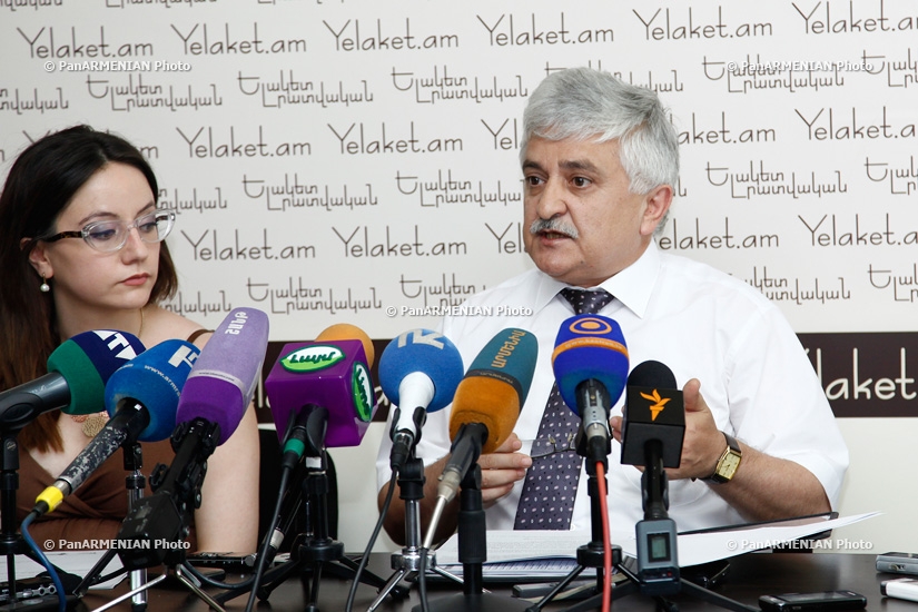 Press conference of Gagik Melikyan , the head of Armenia's assessment and testing center 