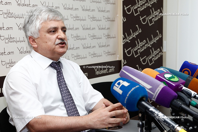 Press conference of Gagik Melikyan , the head of Armenia's assessment and testing center 