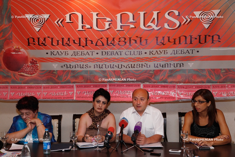 Press conference of Styopa Safaryan, Armen Poghosyan and Karine Danielyan