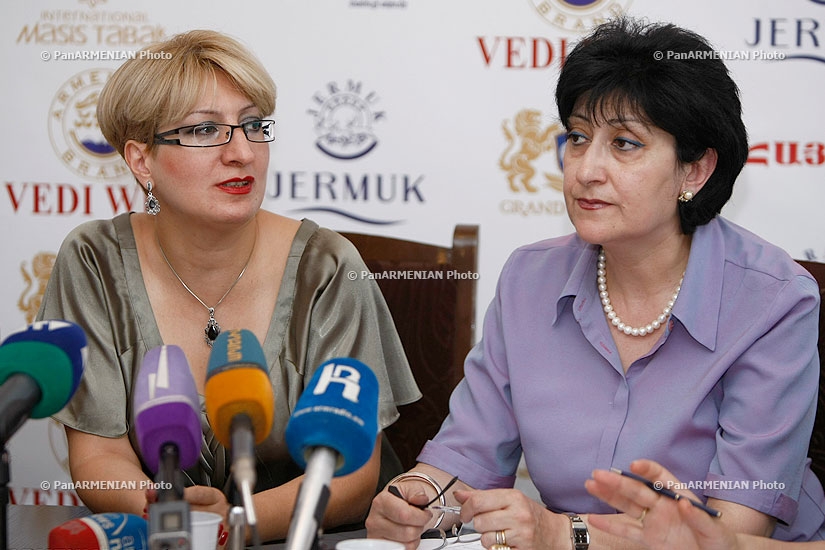 Press conference of head of the census and demography department at National Statistical Service Karine Kuyumjyan, director of dating agency Ilona Bakhinyan and psychologist Sedrak Sedrakyan
