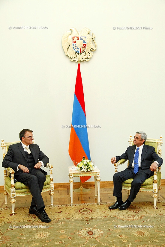 Swiss newly appointed ambassador to Armenia Lucas Gaser presented his credentials to RA President Serzh Sargsyan