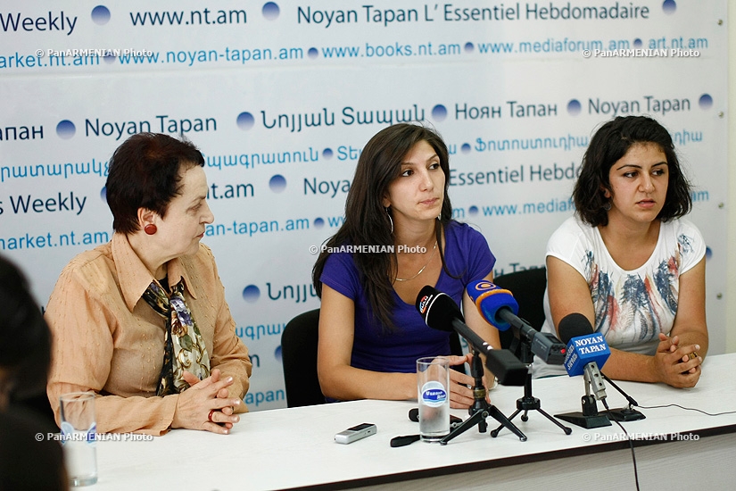 Press conference of Tatev Mayilyan, Shoghik Melqonyan and Larisa Alaverdyan