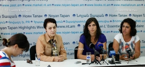 Press conference of Tatev Mayilyan, Shoghik Melqonyan and Larisa Alaverdyan