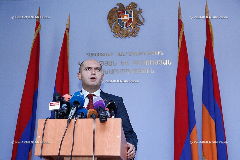 Press conference of Education and Science Minister Armen Ashotyan 