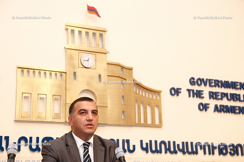 Press conference of RA Minister of Labor and Social Issues Artem Asatryan