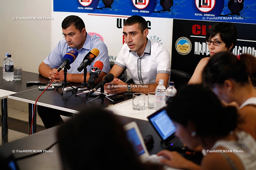 Press conference of Gerasim Vardanyan, Chairman of Nikol Aghbalyan Student Union and Mher Ghazaryan