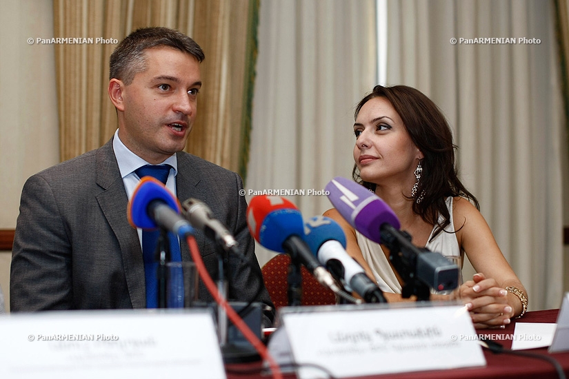 Press conference of Andrey Pyatakhin and Sona Azaryan
