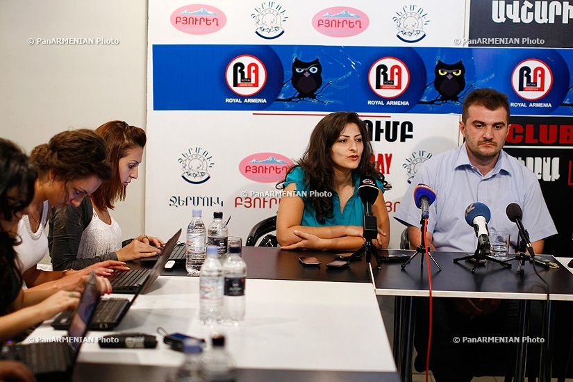Пресс-конференция редактора сайта Armenia Today Аргишти Кивиряна и адвоката Лусине Саакян
