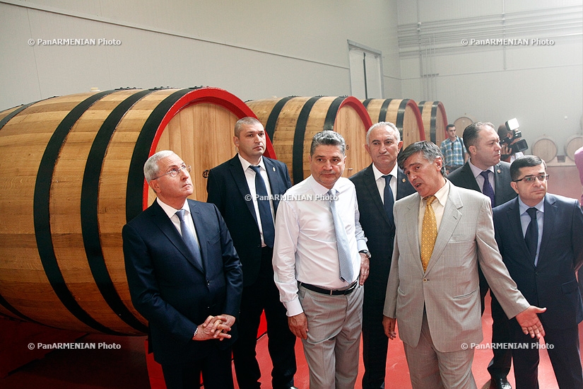 RA Prime Minister Tigran Sargsyan visits  Golden Grape Armas wine and brandy factory 