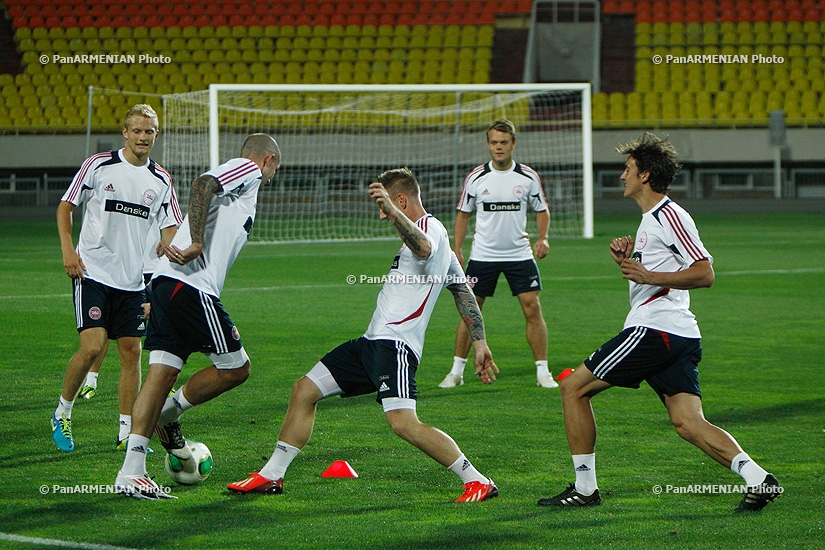 Denmark national football team held an open training session befor  the match against Armenia