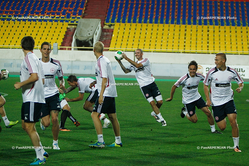 Denmark national football team held an open training session befor  the match against Armenia