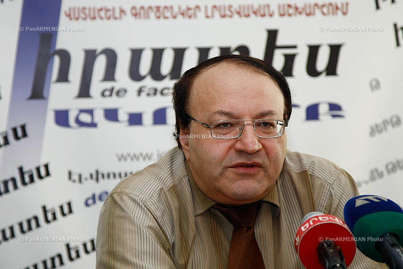 Press conference of the president of the Union of Political Scientists Hmayak Hovhannisyan