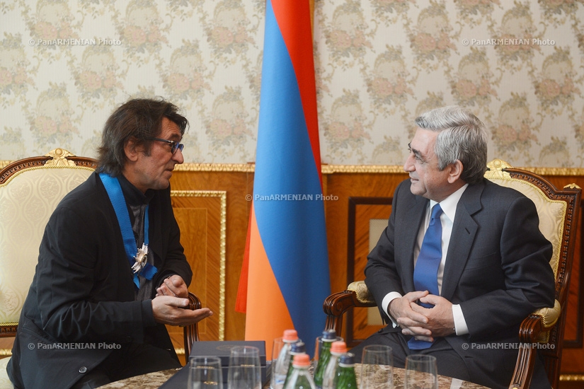 RA President Serzh Sargsyan receives  Russian violist and conductor Yuri Bashmet