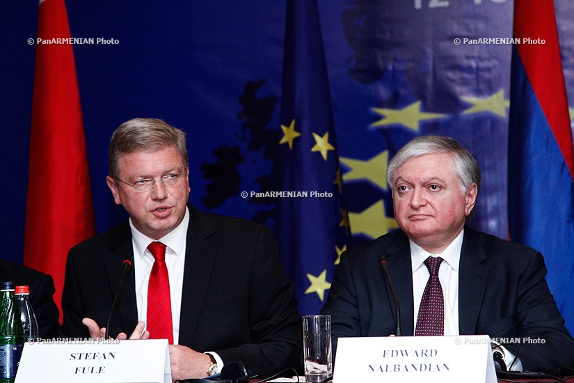 Press conference  of the foreign ministers of the Eastern Partnership member states