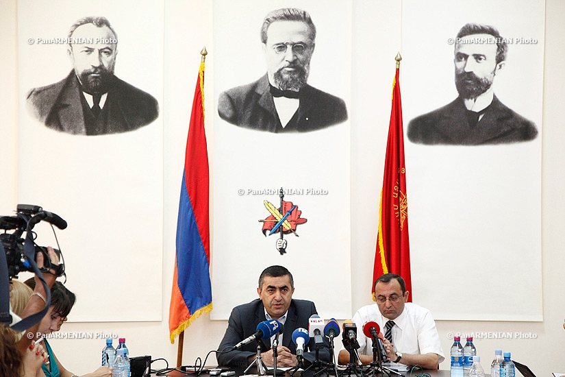 Press conference of ARF-D Supreme Body's members Armen Rustamyan and Artsvik Minasyan