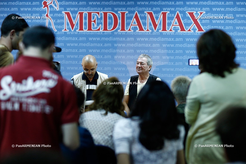 Press conference of Deep Purple group's soloist Ian Gillan and  the initiator of the project “Rock Aid Armenia” John Di