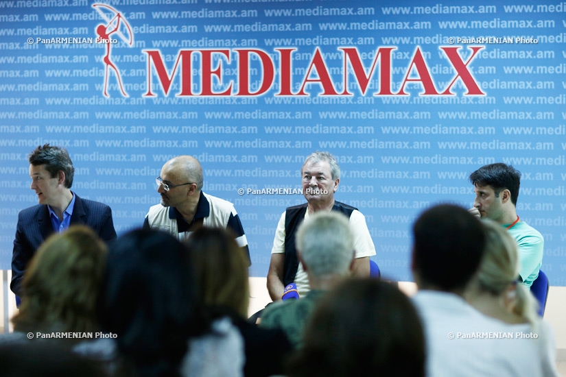 Press conference of Deep Purple group's soloist Ian Gillan and  the initiator of the project “Rock Aid Armenia” John Di
