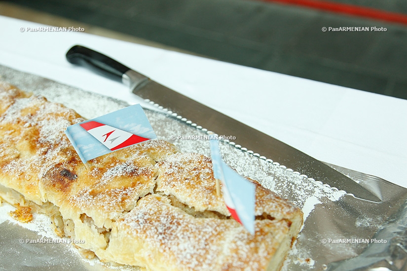 Armenia Marriott and Austrian Airlines organize the tasting ceremony of the longest strudel baked in Caucasus