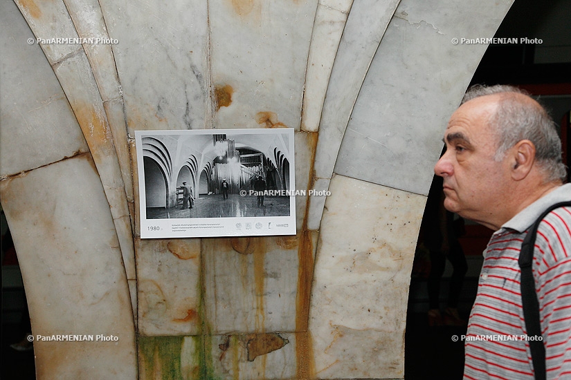 Yerevan. View of the 21st Century photo exhibition opening at 5 subway stations