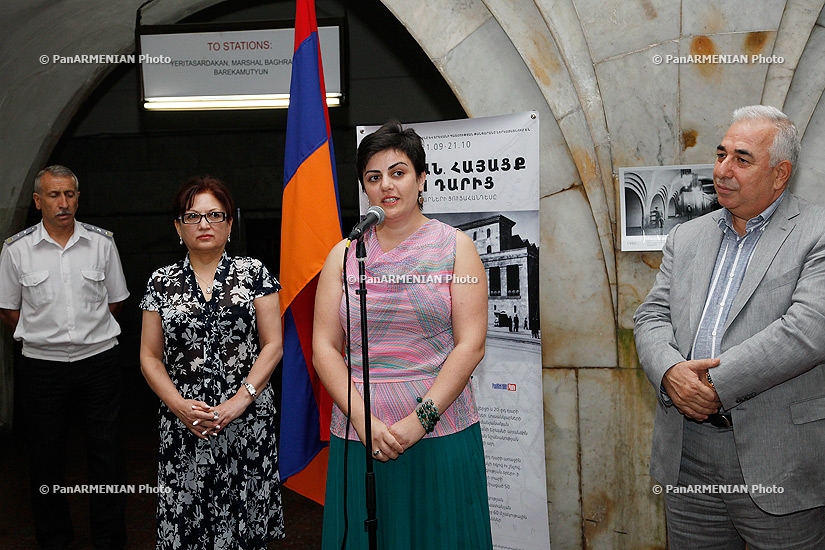 Yerevan. View of the 21st Century photo exhibition opening at 5 subway stations