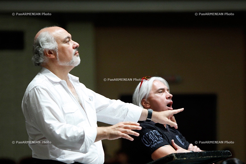 Dress rehearsal before the concert of Dmitri Hvorostovsky and Armenian Philharmonic Orchestra conducted by Konstantin Orbelyan