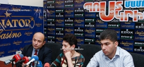 Press conference of Anahit Bakhshyan, Styopa Safaryan and David Sanasaryan