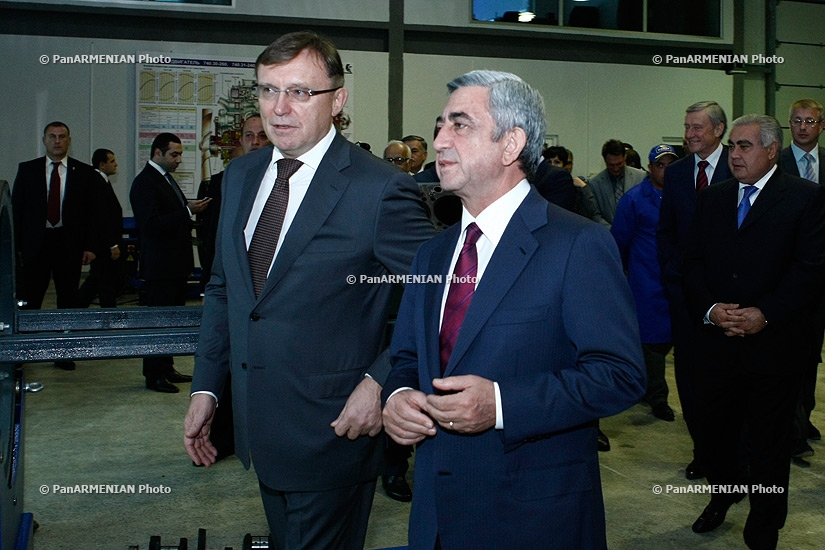 Президент Армении Серж Саргсян принял участие в открытии завода «КамАЗ»