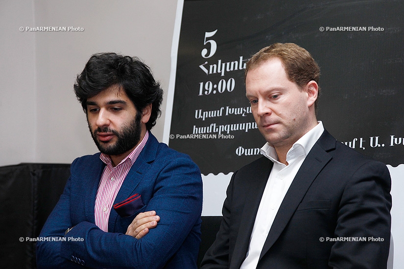 Press conference of oboe player Alexei Ogrintchouk and Sergey Smbatyan