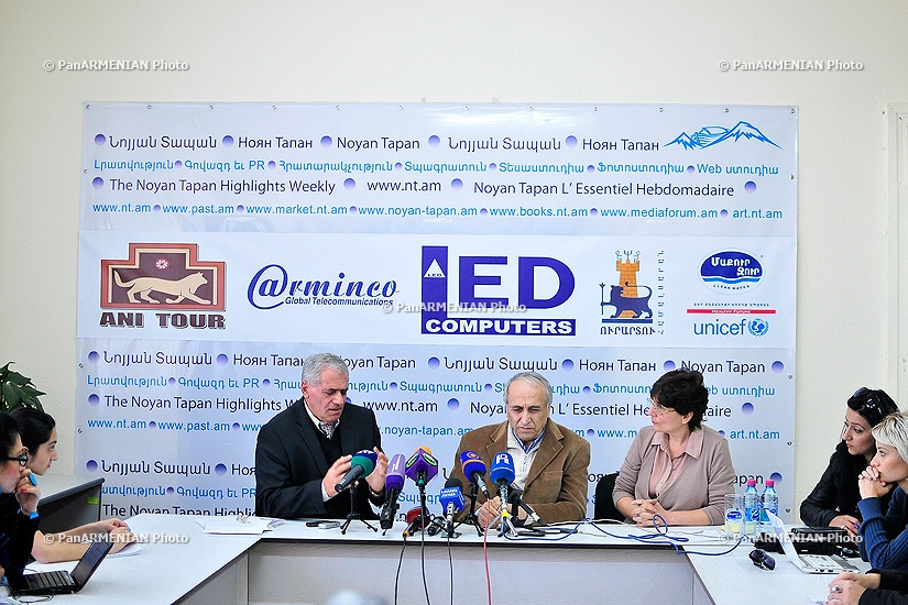 Press conference of Eduard Manukyan and Azat Mirozyan, professors of  State Engineering University of Armenia (SEUA)