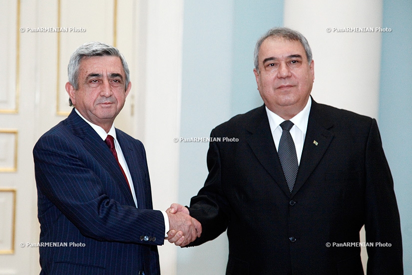 Հայաստանում Թուրքմենստանի նորանշանակ դեսպան Գուրբաննազար Նազարովն իր հավատարմագրերը հանձնեց ՀՀ նախագահ Սերժ Սարգսյանին