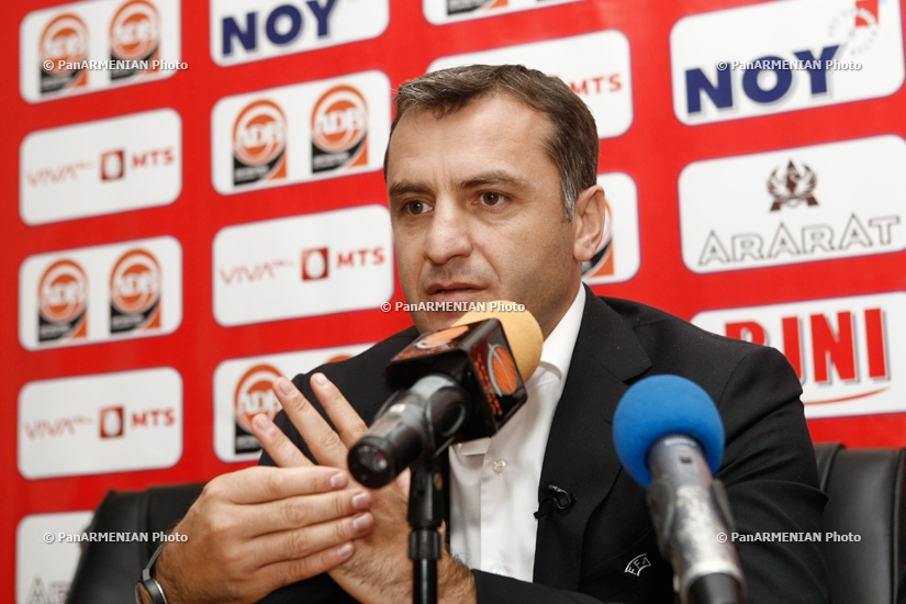 Press conference of Armenian national football team coach Vardan Minasyan after Armenia-Bulgaria match