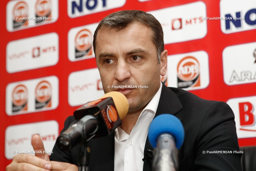 Press conference of Armenian national football team coach Vardan Minasyan after Armenia-Bulgaria match