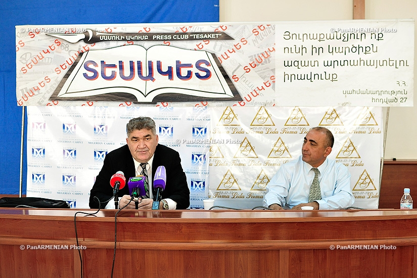 Press conference of Abgar Apinyan, the President of the Writers’ Union of Yerevan