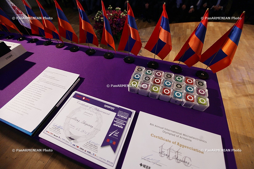 Awarding ceremony of 8th International Microelectronics Olympiad of Armenia