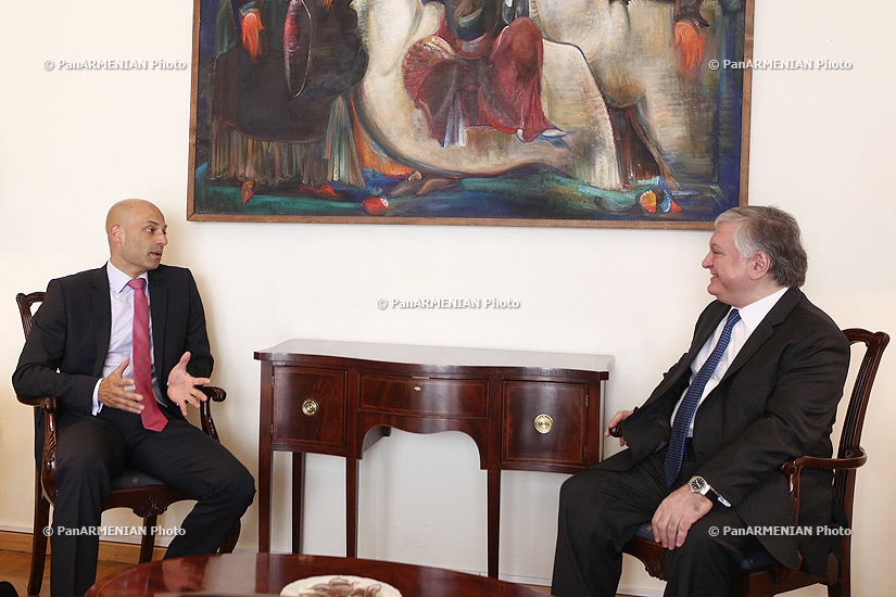 RA Minister of Foreign Affairs Edward Nalbandyan receives NATO Secretary General's Special Representative for the South Caucasus and Central Asia James Appathurai