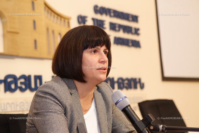 Пресс-конференция первого замминистра экономики РА Карине Минасян