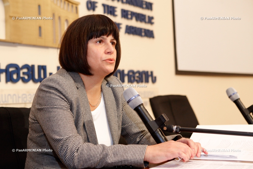 Пресс-конференция первого замминистра экономики РА Карине Минасян
