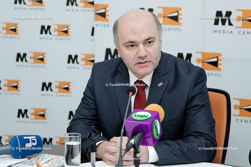 Press conference of  Mher Shahgeldyan, the deputy chairman of the Rule of Law Party (RLP)