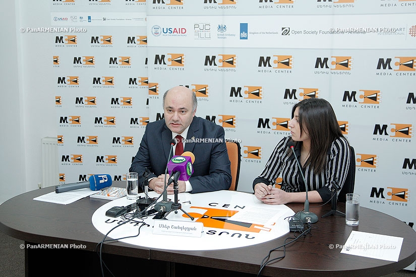 Press conference of  Mher Shahgeldyan, the deputy chairman of the Rule of Law Party (RLP)