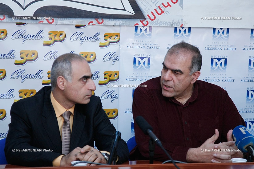 Press conference of Pre-Parliament's members Garegin Chookaszian  and Vardan Hakobyan