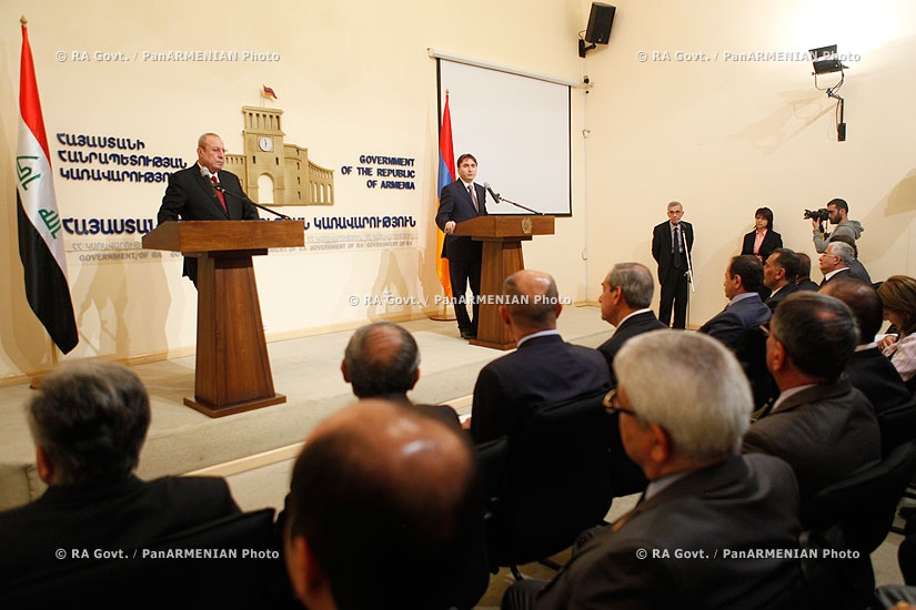 RA Govt.: Joint press conference of Deputy PMs of Iraq and Armenia Rowsch Nuri Shaways and Armen Gevorgyan