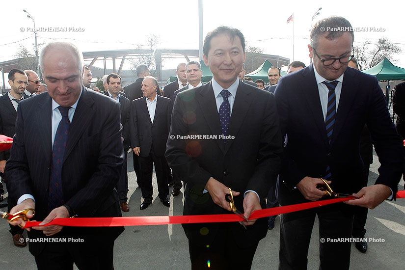 RA Prime minister Tigran Sargsyan attends the opening of Lexus motor show