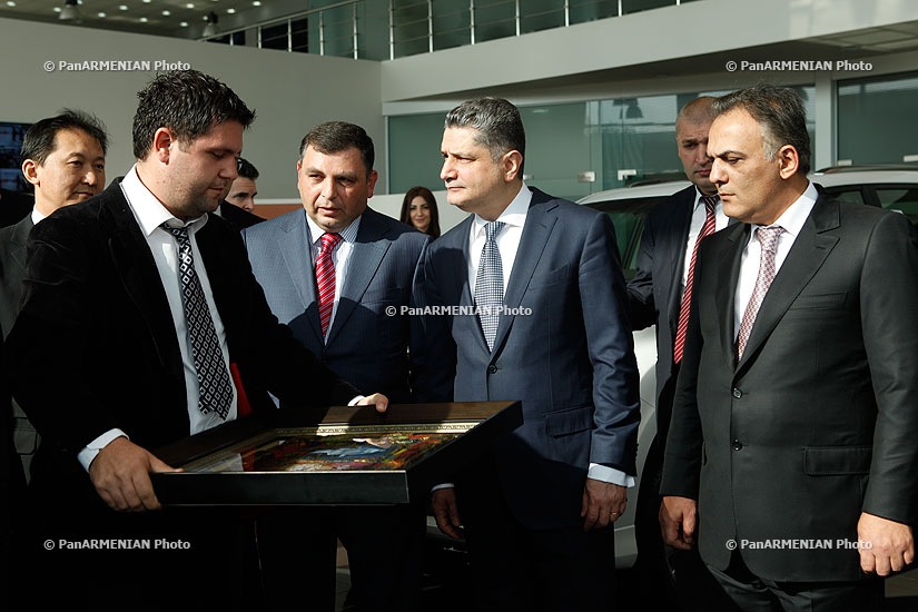 RA Prime minister Tigran Sargsyan attends the opening of Lexus motor show